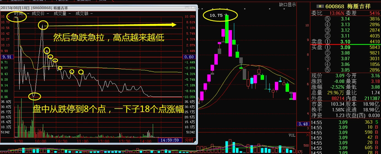 庄家钓鱼线出货技巧_庄家拉涨停_强势股分时图钓鱼线识别