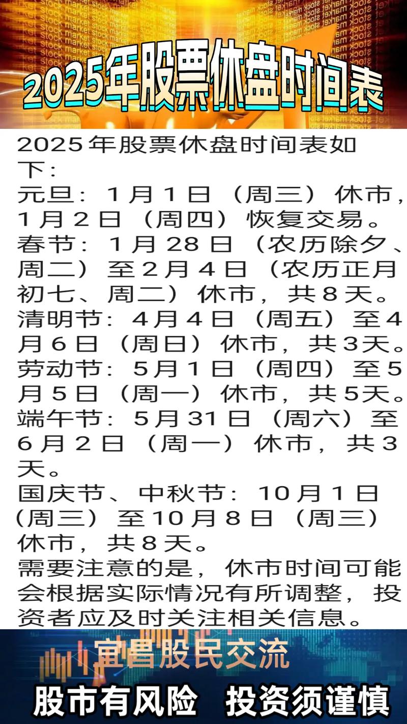春节后A股休市安排_2025年春节股市_2025年春节股市开盘时间