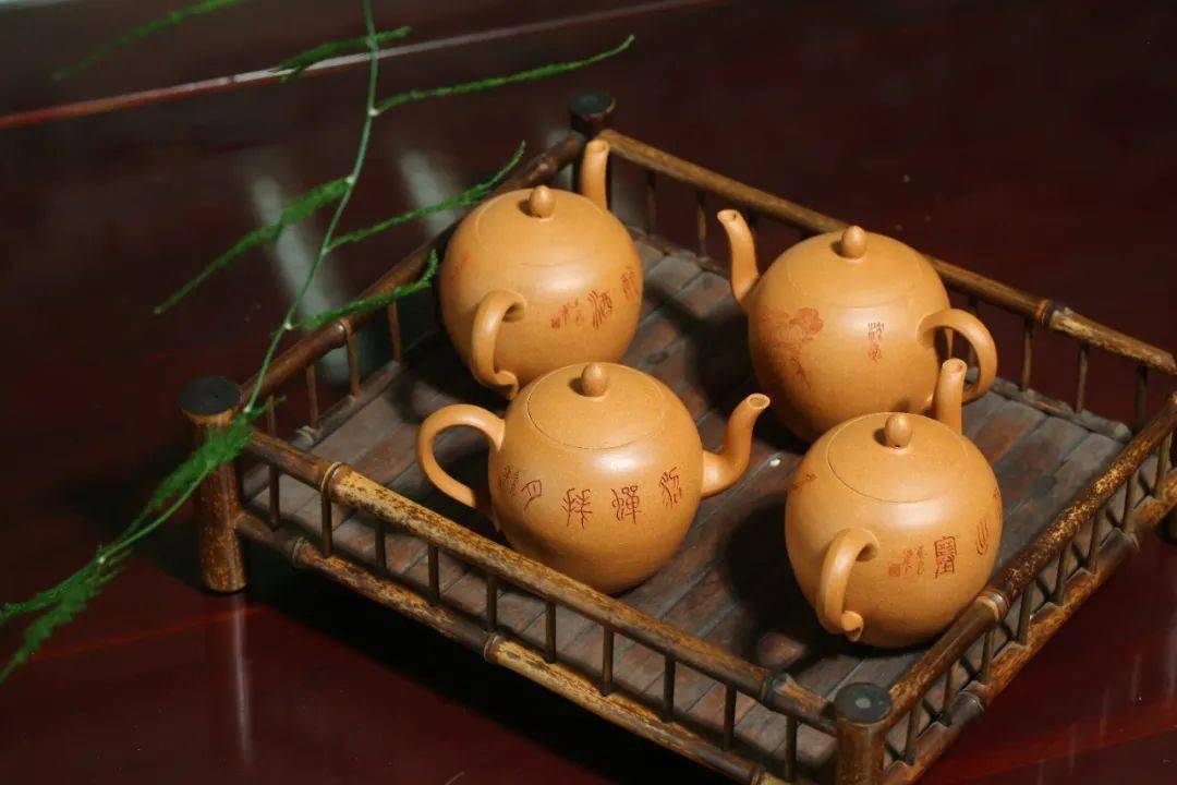 紫砂壶美人肩 黄金段泥紫砂壶 六一堂四大美人紫砂套壶_美人肩紫砂壶紫玉金砂