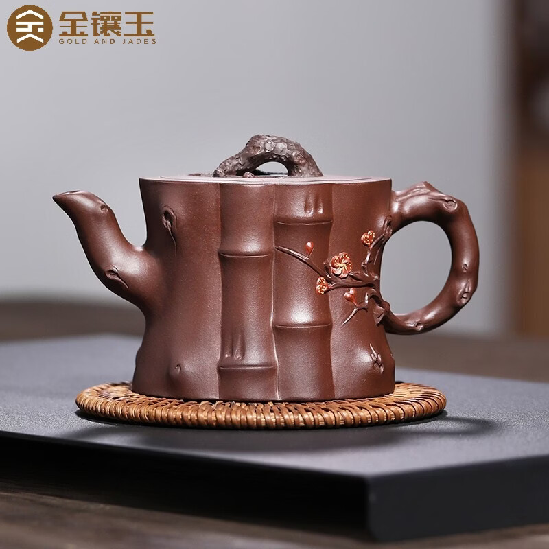 金镶玉紫砂壶品质保证_金镶玉紫砂壶套装_美人肩紫砂壶紫玉金砂