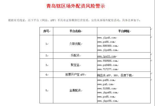 深圳7配资_证监局开场外配资机构黑名单_非法场外配资监管