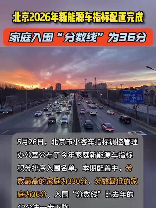 2026年家庭积分入围预测_北京小客车指标摇号分数线_新能源汽车中签率